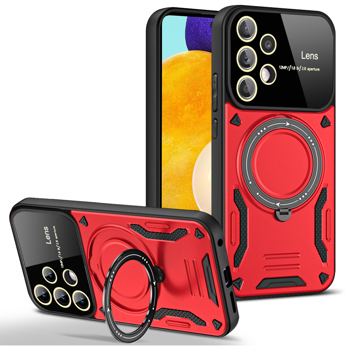 For Samsung Galaxy A52 4G A52s 5G A52 5G Ring Kickstand Case PC TPU Phone Cover Compatible with MagSafe For Samsung Galaxy A52 4G A52s 5G A52 5G Ring Kickstand Case PC TPU Phone Cover Compatible with MagSafe